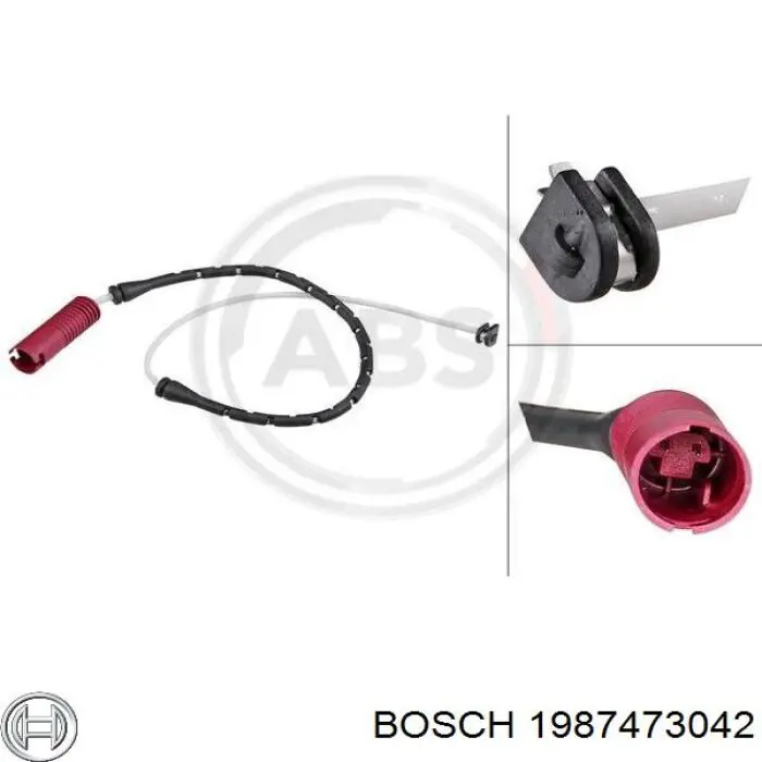 Датчик зносу гальмівних колодок, передній 1987473042 Bosch