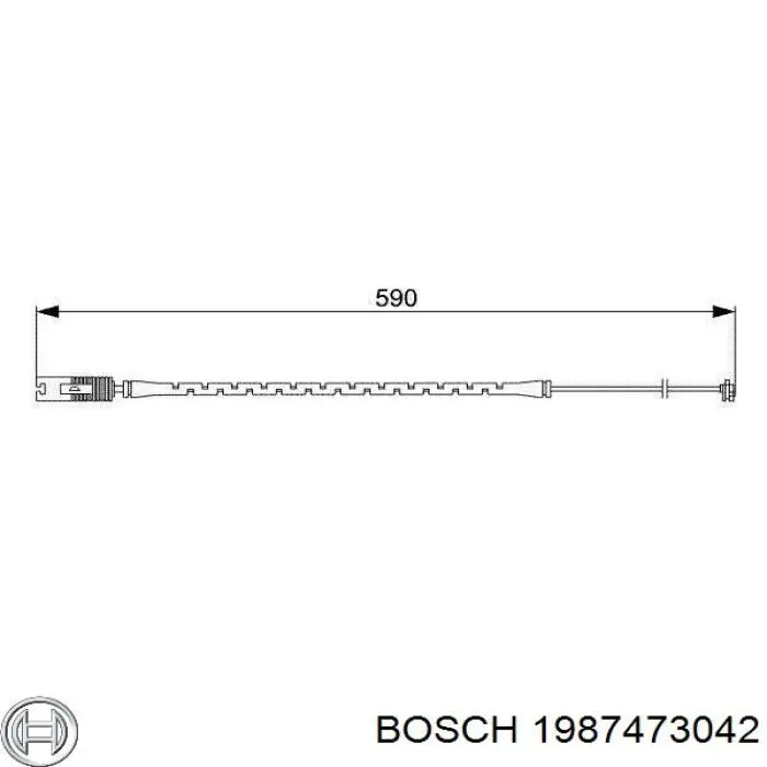 Датчик зносу гальмівних колодок, передній Bosch 1987473042