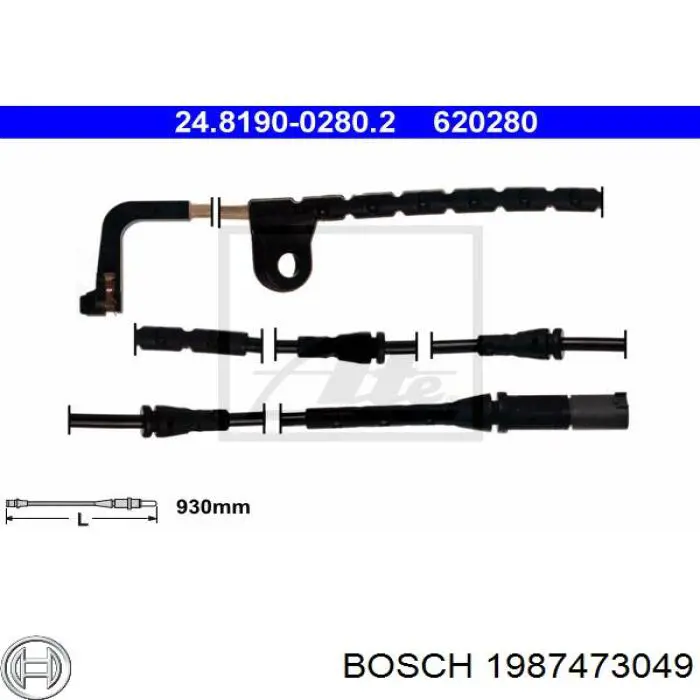 Датчик зносу гальмівних колодок Bosch 1987473049