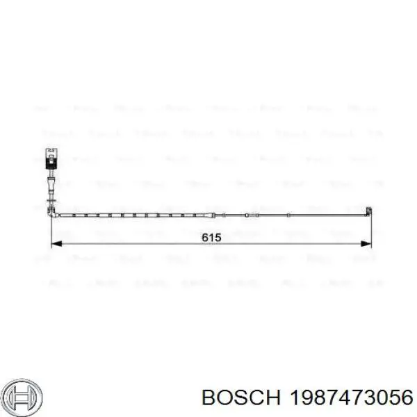 Датчик зносу гальмівних колодок, передній Bosch 1987473056