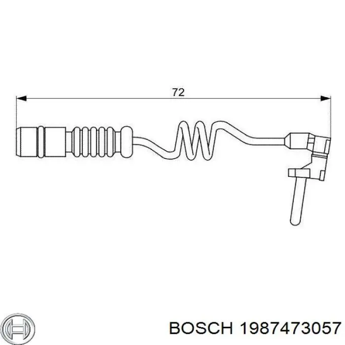 1987473057 Bosch датчик зносу гальмівних колодок, задній