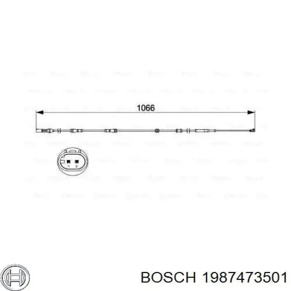 Датчик зносу гальмівних колодок, задній Bosch 1987473501 ціна, від 10.63 USD