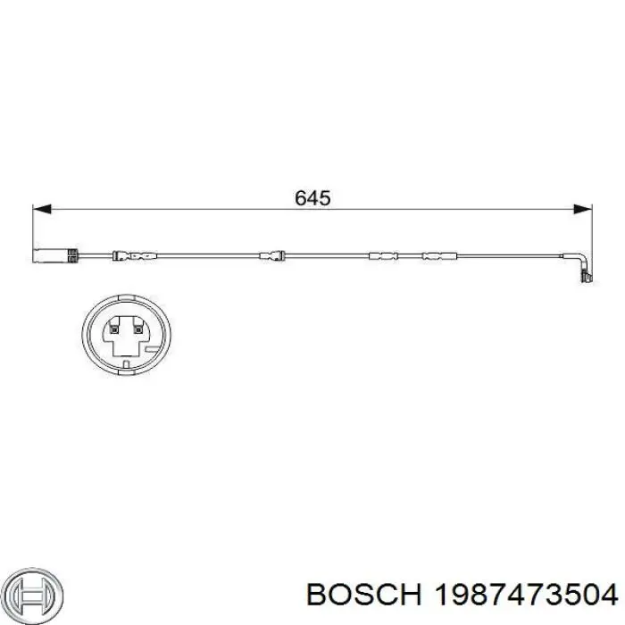 1987473504 Bosch датчик зносу гальмівних колодок, передній