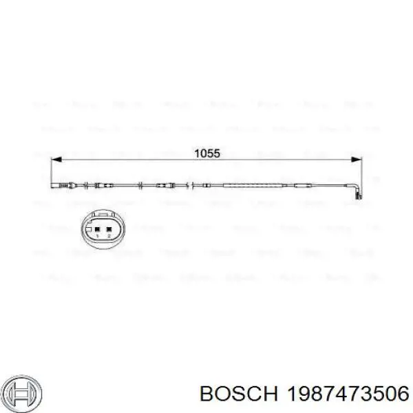 Датчик зносу гальмівних колодок, передній 1987473506 Bosch