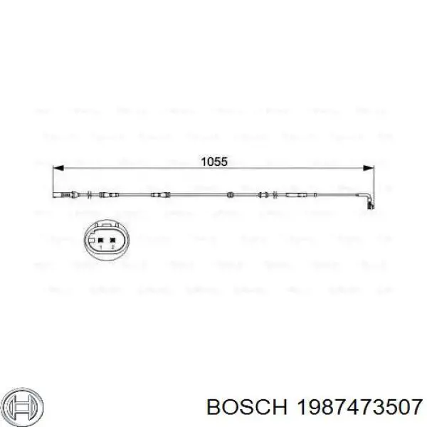 1987473507 Bosch датчик зносу гальмівних колодок, задній