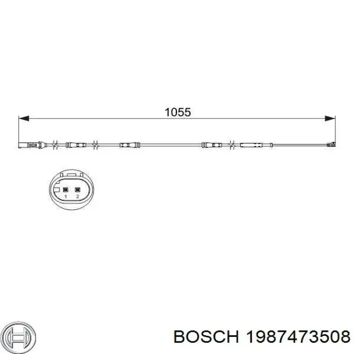 1987473508 Bosch датчик зносу гальмівних колодок, задній