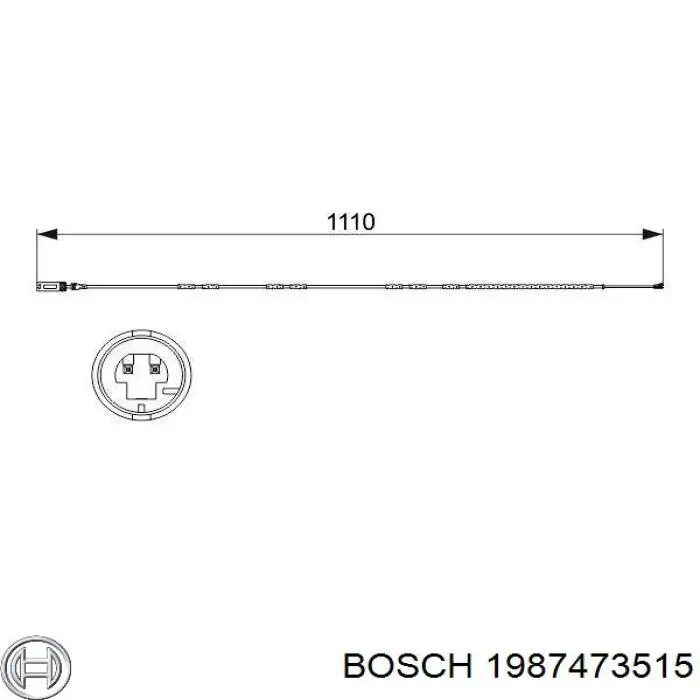1987473515 Bosch датчик зносу гальмівних колодок, задній
