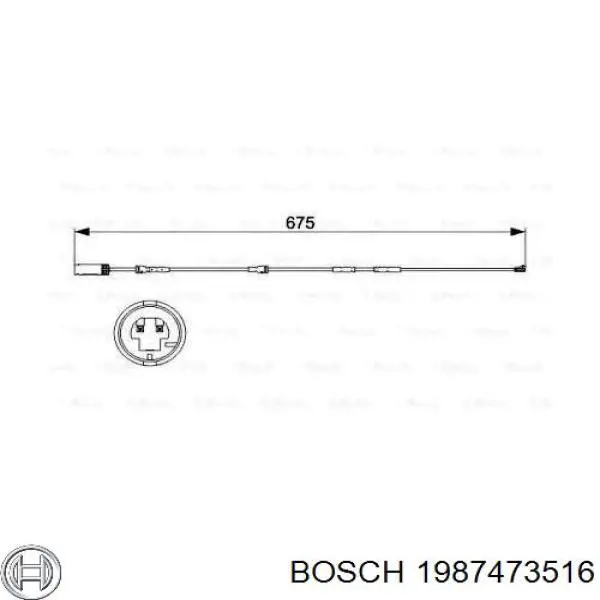 1987473516 Bosch датчик зносу гальмівних колодок, передній