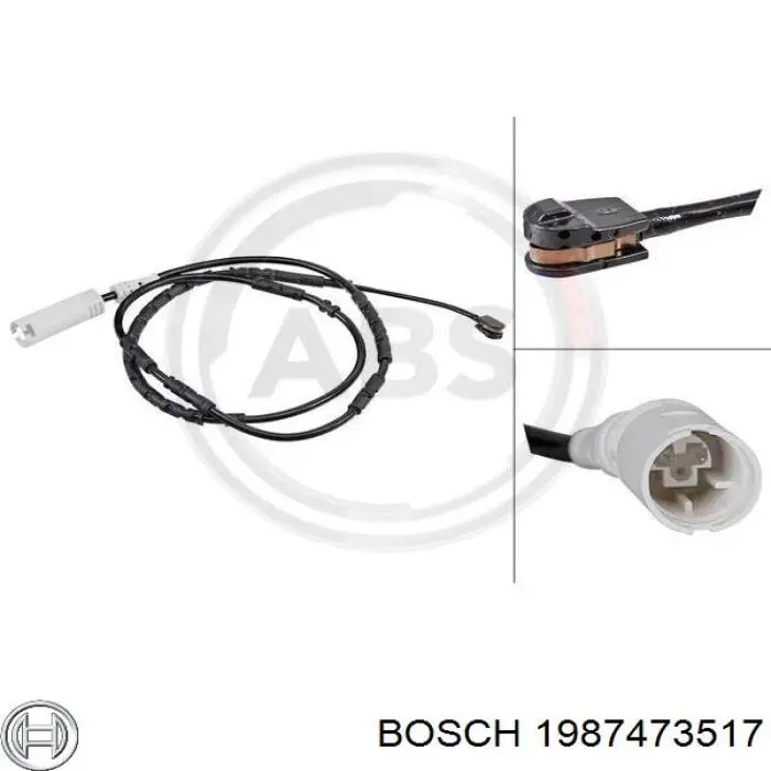 Датчик зносу гальмівних колодок, передній 1987473517 Bosch