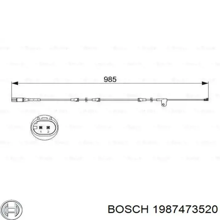 1987473520 Bosch датчик зносу гальмівних колодок, передній