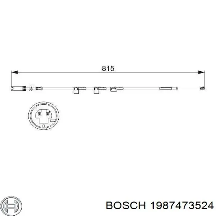 1987473524 Bosch датчик зносу гальмівних колодок, передній