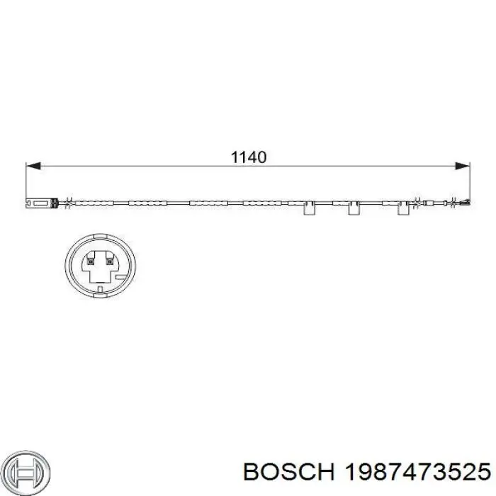 Датчик зносу гальмівних колодок, задній 1987473525 Bosch