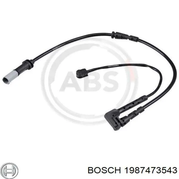 Датчик зносу гальмівних колодок, передній Bosch 1987473543 ціна, від 11.69 USD