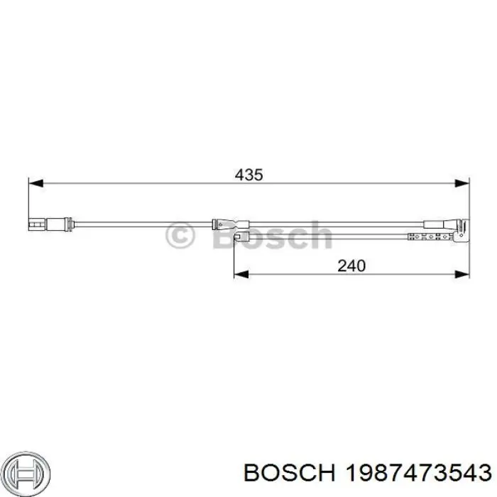 Датчик зносу гальмівних колодок, передній 1987473543 Bosch