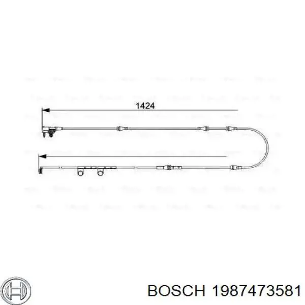 Датчик зносу гальмівних колодок, передній 1987473581 Bosch
