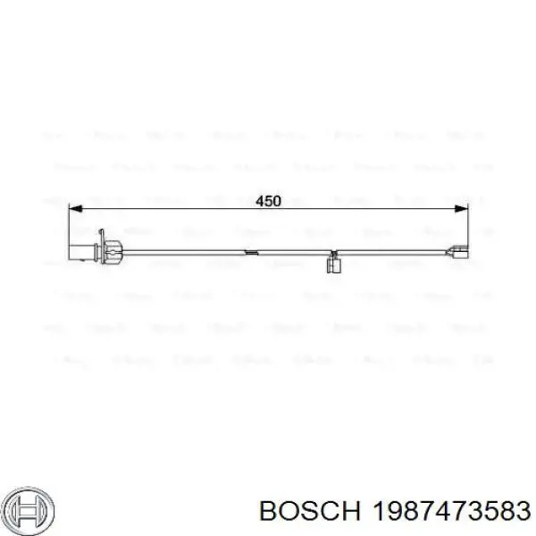 Датчик зносу гальмівних колодок, передній 1987473583 Bosch