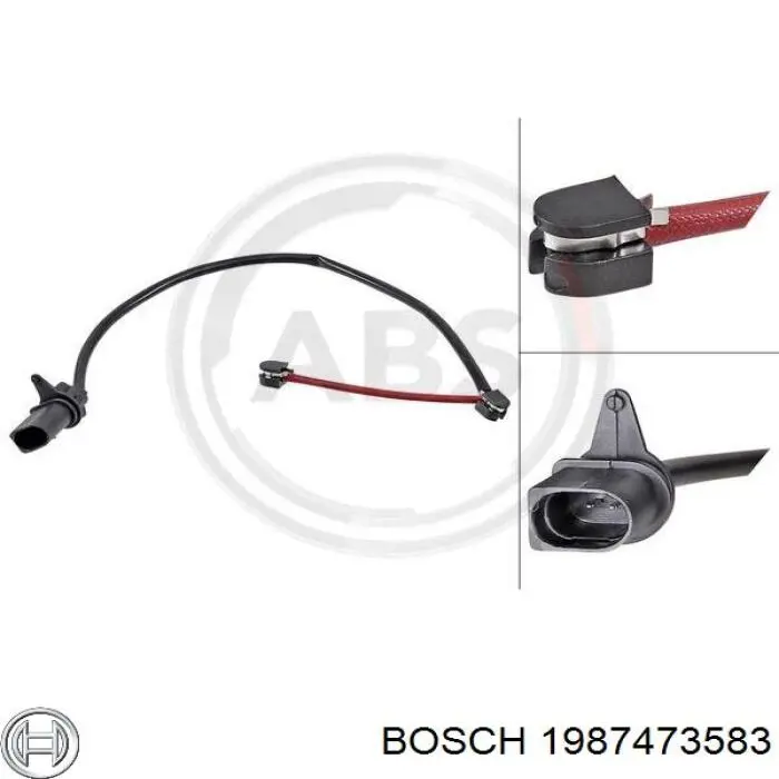 Датчик зносу гальмівних колодок, передній Bosch 1987473583