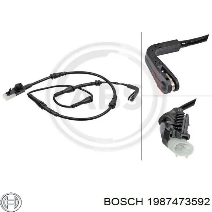 Датчик зносу гальмівних колодок, задній Bosch 1987473592 ціна, від 14.90 USD