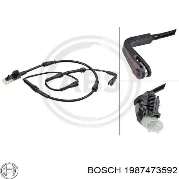 Купити 1987473592 Bosch Датчик зносу гальмівних колодок, задній