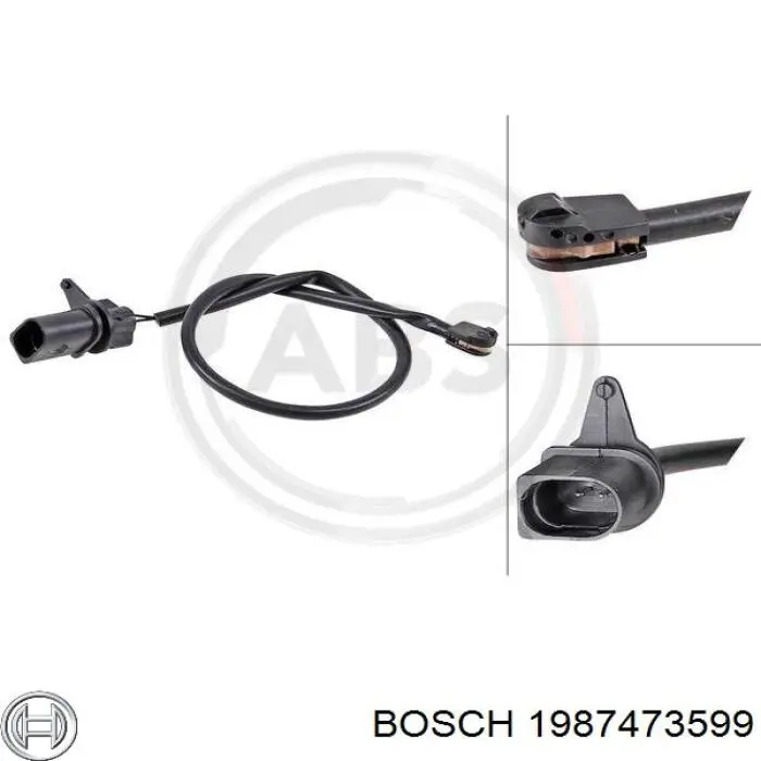 1987473599 Bosch датчик зносу гальмівних колодок, передній