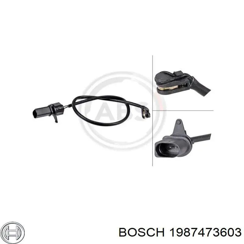 Датчик зносу гальмівних колодок, задній Bosch 1987473603 ціна, від 9.38 USD