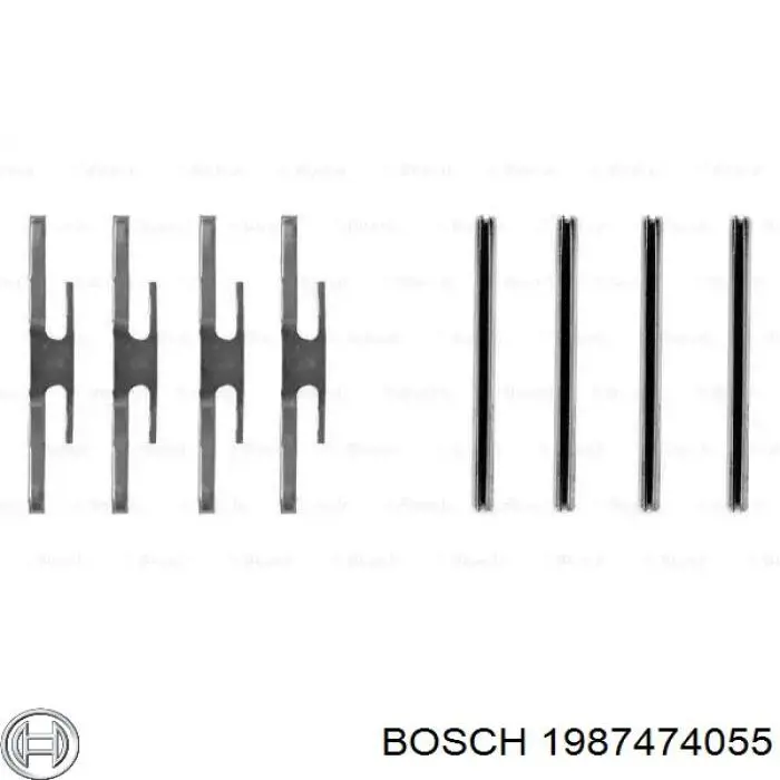 Купити 1987474055 Bosch Комплект пружинок кріплення дискових колодок, передніх