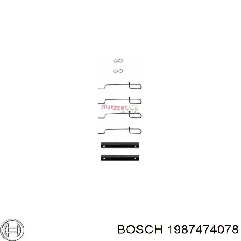 1987474078 Bosch ремкомплект гальмівних колодок