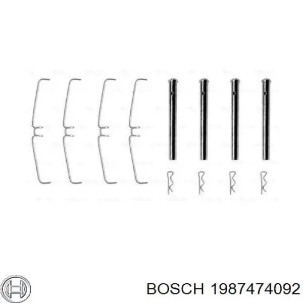 1987474092 Bosch Ремкомплект торм. колодок