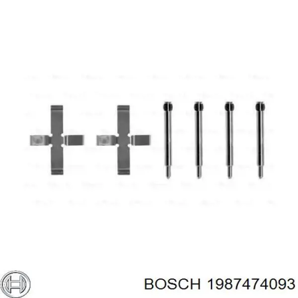 1987474093 Bosch ремкомплект гальмівних колодок