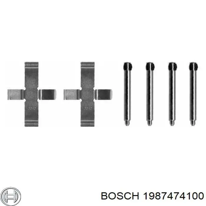 1987474100 Bosch ремкомплект гальмівних колодок