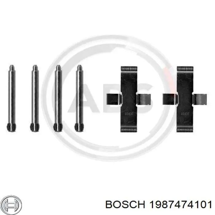 1987474101 Bosch ремкомплект гальмівних колодок