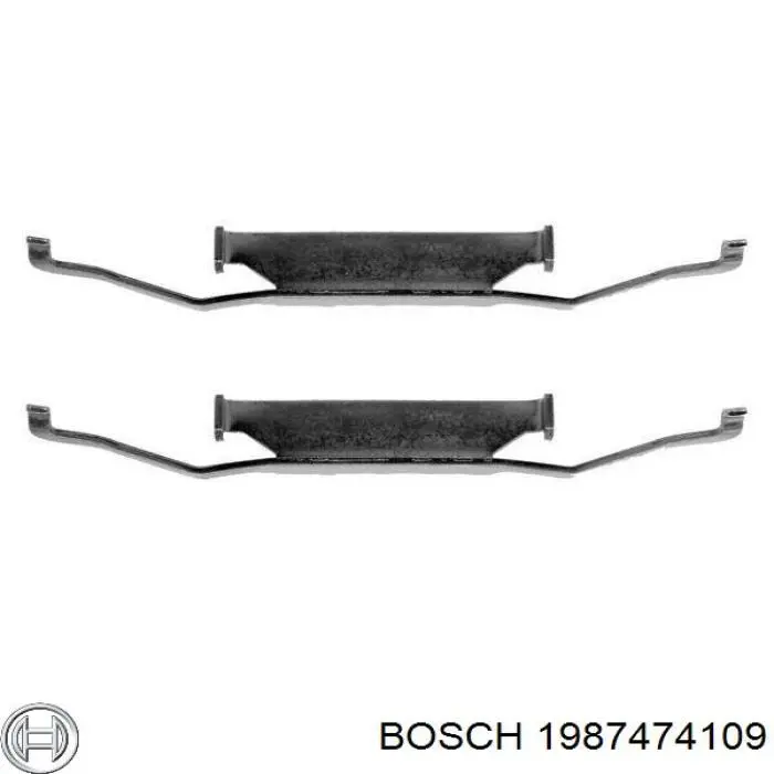 Комплект пружинок кріплення дискових колодок, передніх Bosch 1987474109 ціна, від 4.05 USD