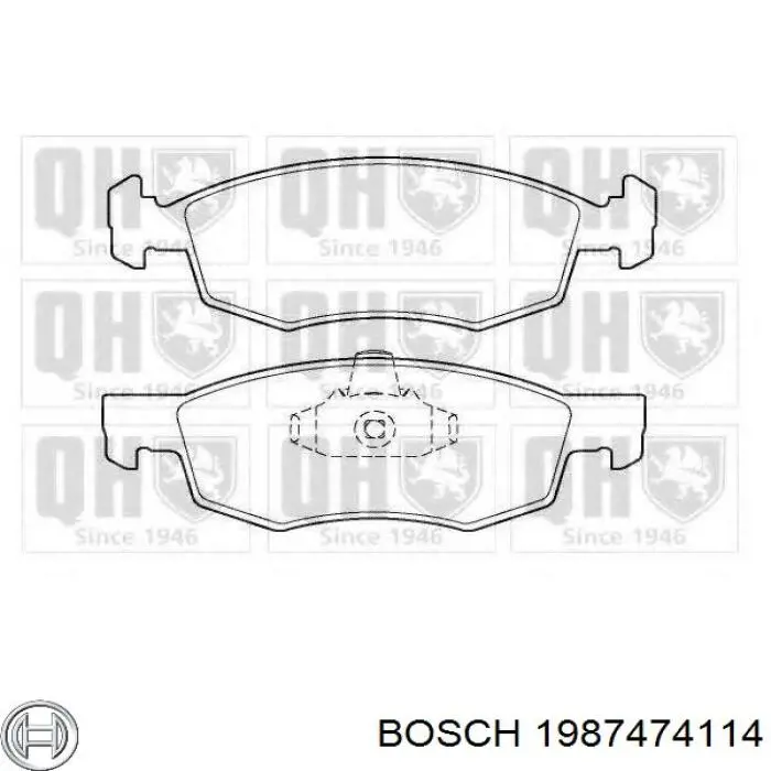 Комплект пружинок кріплення дискових колодок, передніх Bosch 1987474114