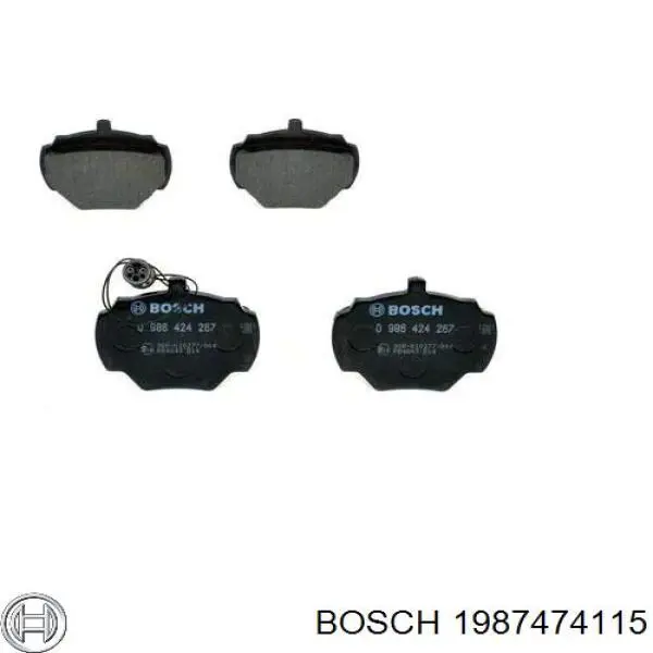 1987474115 Bosch ремкомплект передніх гальм