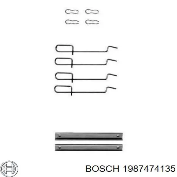 1987474135 Bosch ремкомплект гальмівних колодок