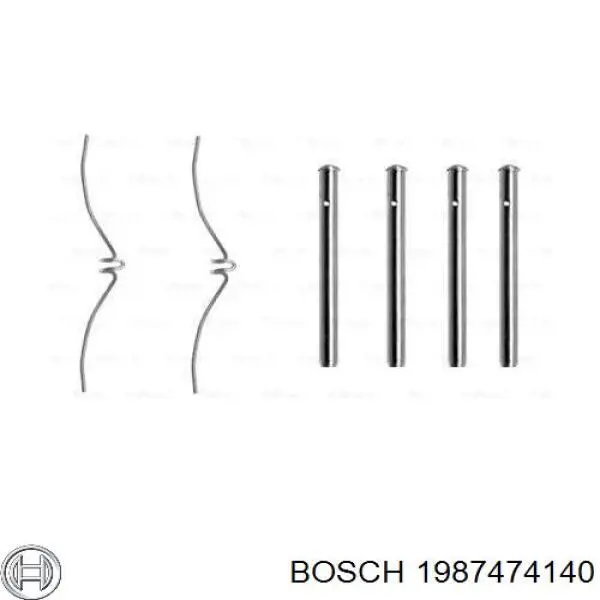 Ремкомплект гальмівних колодок Bosch 1987474140 ціна, від 3.93 USD