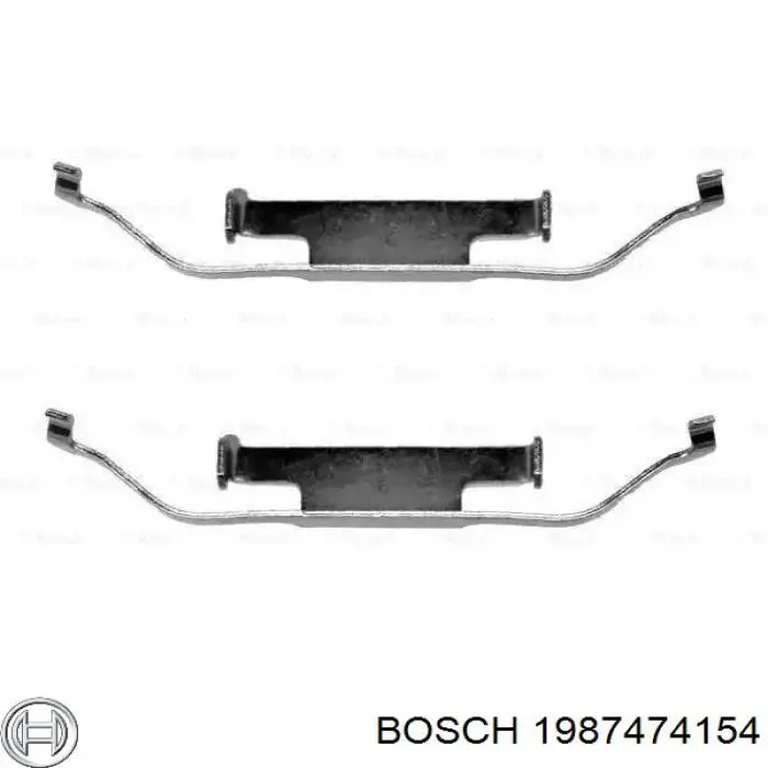 Купити 1987474154 Bosch Комплект пружинок кріплення дискових колодок, задніх
