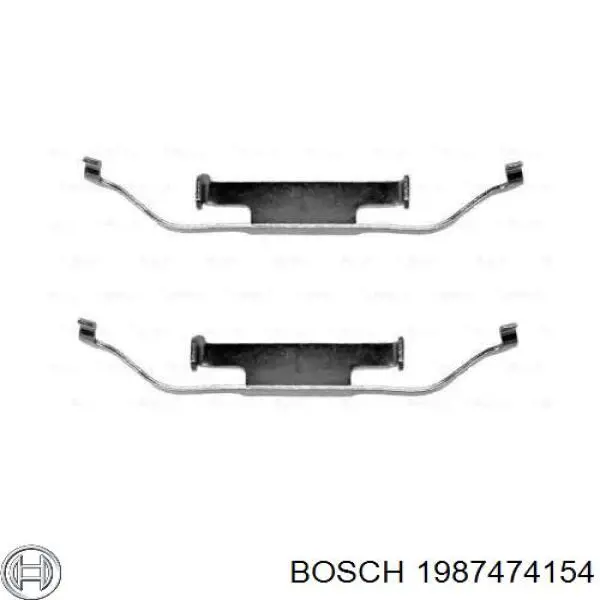 1987474154 Bosch Комплект пружинок кріплення дискових колодок, задніх