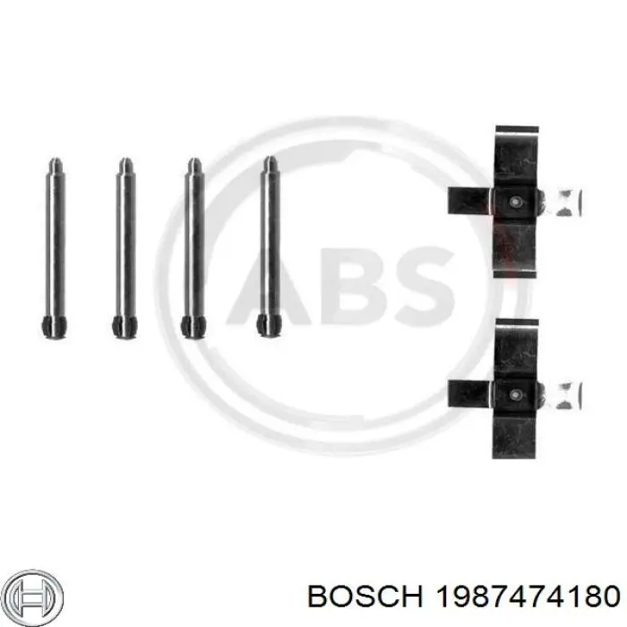 1987474180 Bosch ремкомплект гальмівних колодок