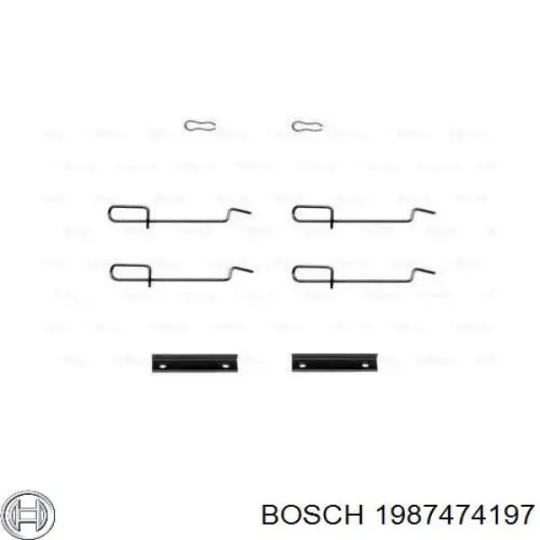 Ремкомплект гальмівних колодок Bosch 1987474197 ціна, від 4.07 USD