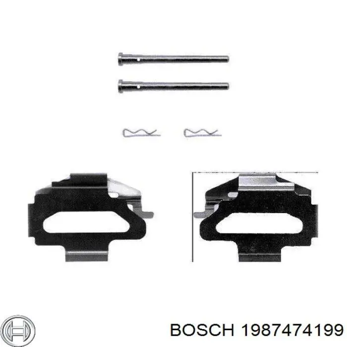 Купити 1987474199 Bosch Ремкомплект гальмівних колодок