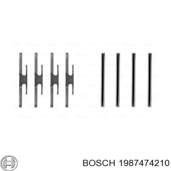 Ремкомплект гальмівних колодок Bosch 1987474210 ціна, від 2.99 USD
