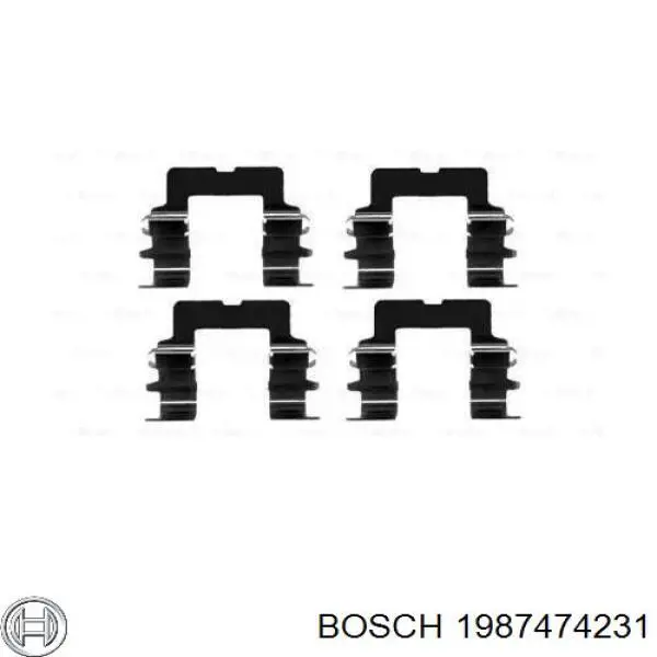 Комплект пружинок кріплення дискових колодок, передніх 1987474231 Bosch