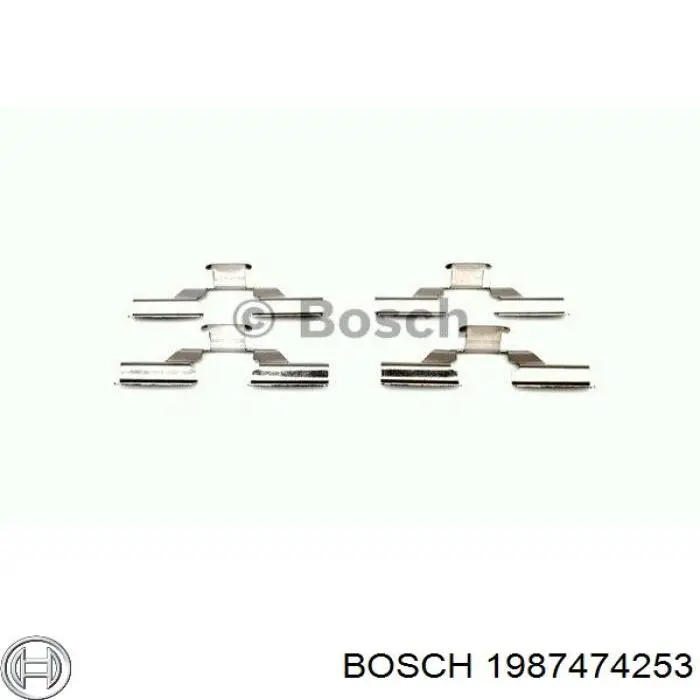 Комплект пружинок кріплення дискових колодок, задніх BOSCH 1987474253