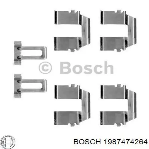 Купити 1987474264 Bosch Комплект пружинок кріплення дискових колодок, задніх