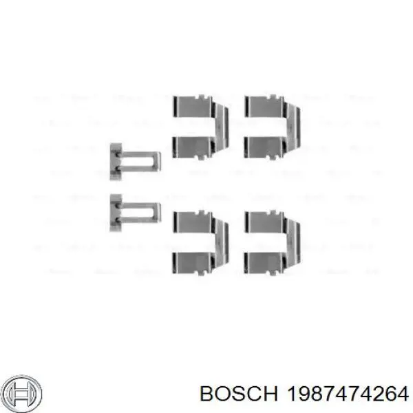 Комплект пружинок кріплення дискових колодок, задніх 1987474264 Bosch