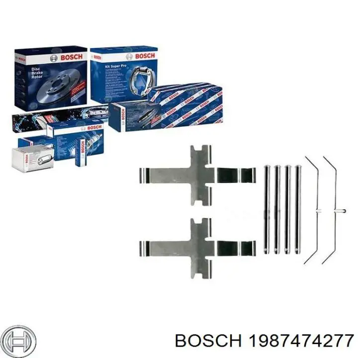 Ремкомплект гальмівних колодок Bosch 1987474277