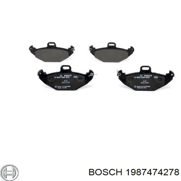 1987474278 Bosch комплект пружинок кріплення дискових колодок, задніх