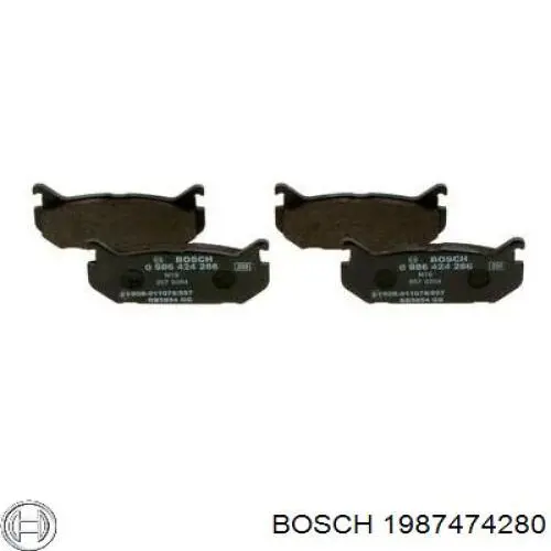 Купити 1987474280 Bosch Ремкомплект гальмівних колодок