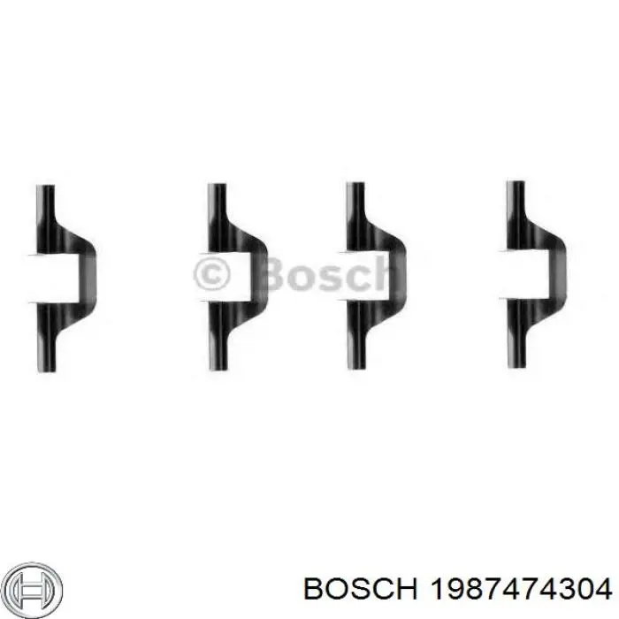 Купити 1987474304 Bosch Комплект пружинок кріплення дискових колодок, задніх